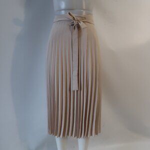 Womens Pinkyotto Beige Pleated Maxi Skirt S/M